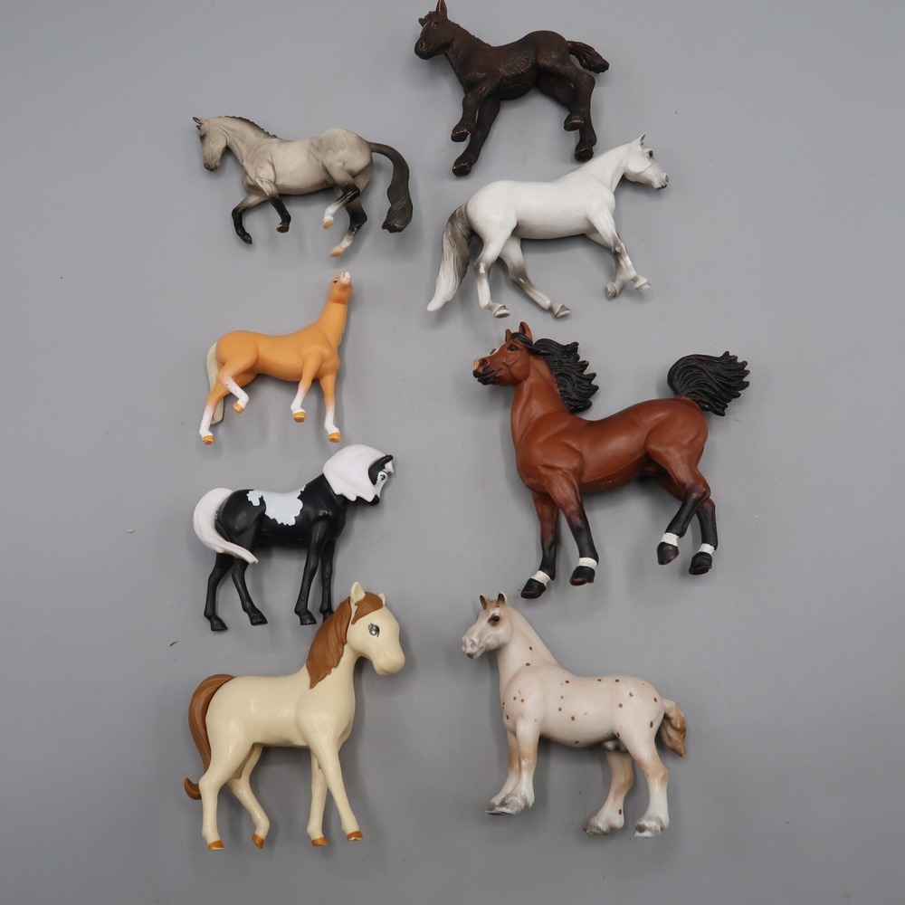 8 Breyer Safari Horses Lot Mini Horse Toys 3" tall set Figures